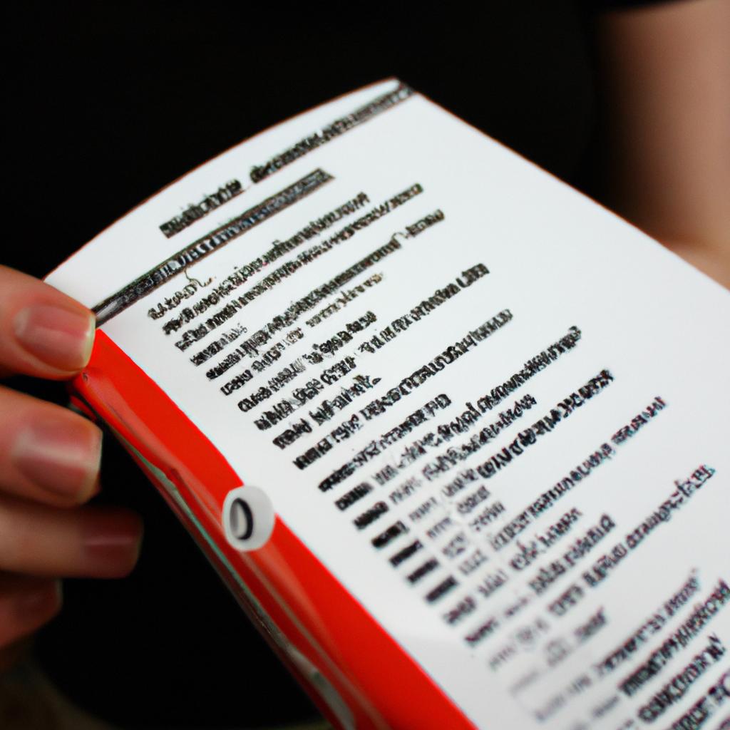 Person reading food nutrition labels